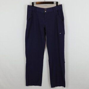 GoLite Women's Size 8 Blue Stretch Twill Convertible Mid Rise Straight Leg Pants